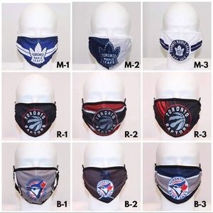 Maple leaf, Raptors & Blue Jays Face Covers